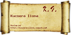 Kucsera Ilona névjegykártya