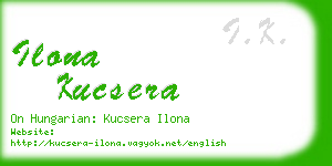 ilona kucsera business card